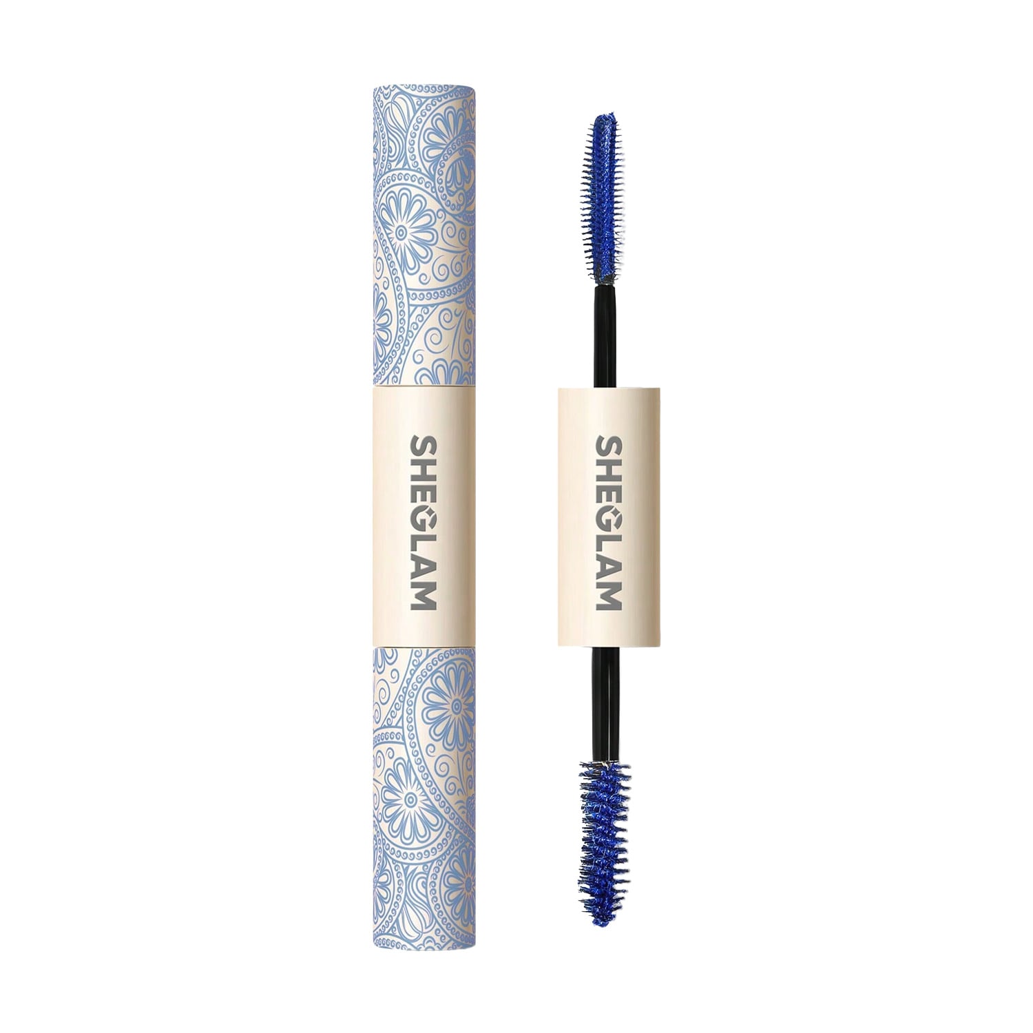 Подвійна водостійка туш для вій Sheglam All-in-One Volume &amp; Length Waterproof Mascara для подовження та об'єму, Blue, 8 мл
